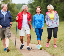 Group walking a trail in Southern Oxfordshire