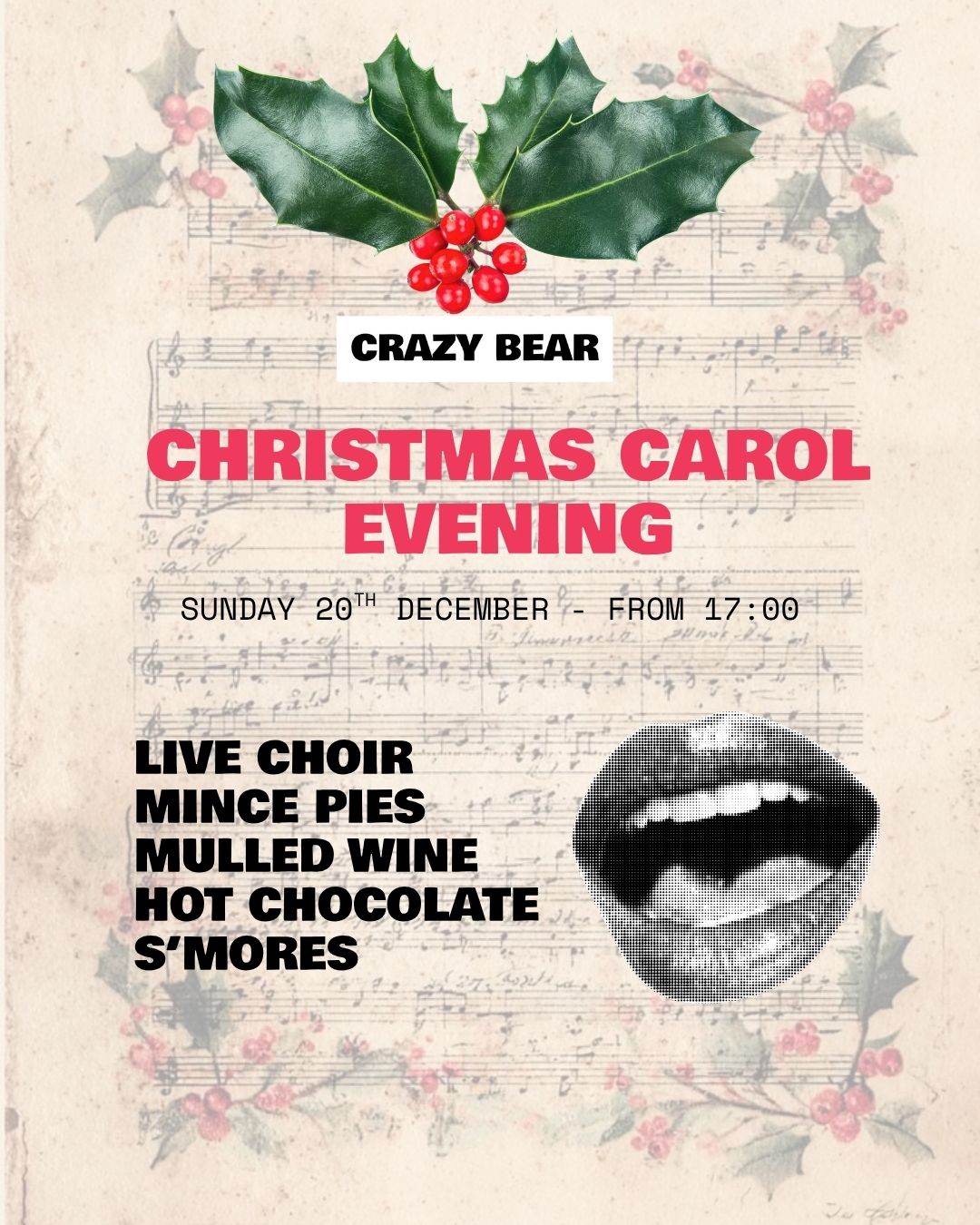 Christmas Carols at Crazy Bear Stadhampton